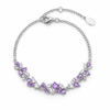 藤の花モチーフ シルバーブレスレット|ラベンダー・クリア|LULLE 藤の花モチーフ シルバーブレスレット|ラベンダー・クリア|LULLE