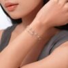 【LULLE】「Fleur de Rosée（フルール・ド・ロゼ）」2連フラワーブレスレット Silver925 華奢 大人可愛い